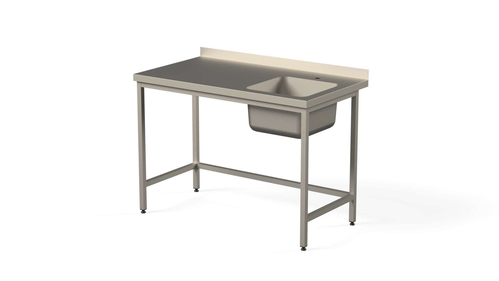 Стіл-ванна зі штампованою мийкою без полиці