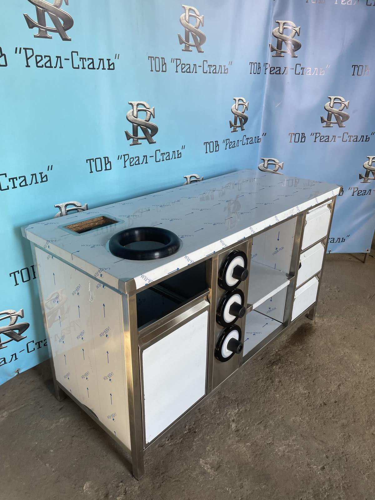 Стіл під кавомашину зі сміттєвим баком - Зображення 2