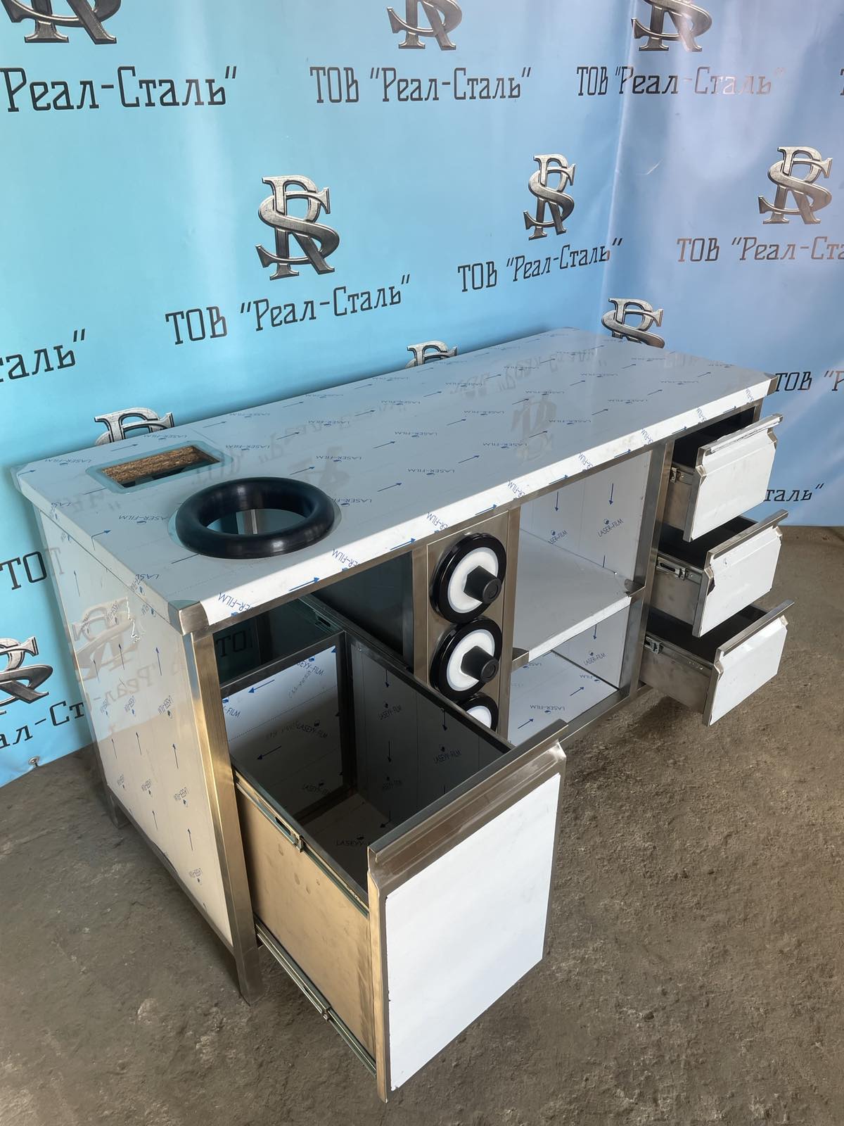 Стіл під кавомашину зі сміттєвим баком - Зображення 4