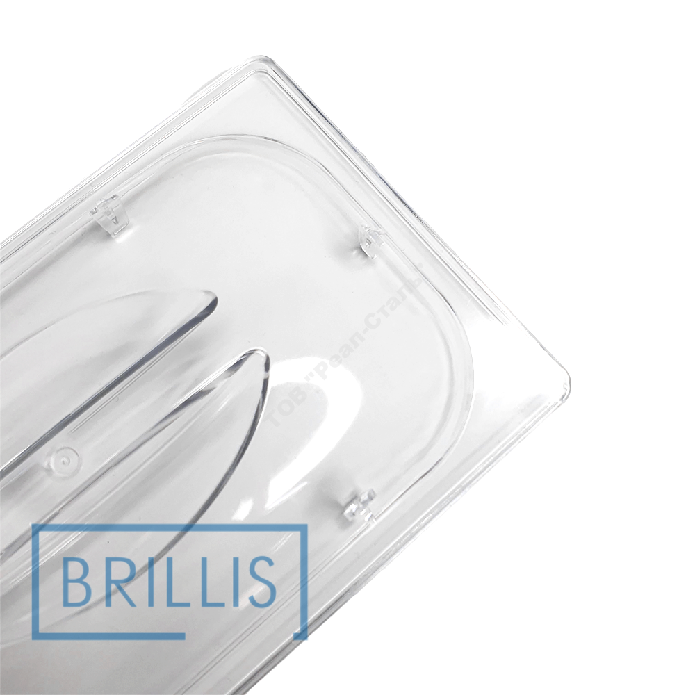 Кришка гастроємності BRILLIS з полікарбонату GN 1/9, прозора купольна - Зображення 2