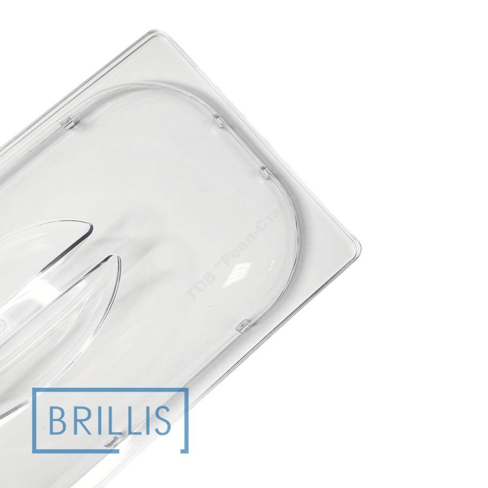 Кришка гастроємності BRILLIS з полікарбонату GN 1/3, прозора купольна - Зображення 2